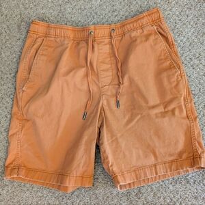 Gap Pull On Shorts 7" Inseam Drawstring Elastic Waistband Brown Mens Medium